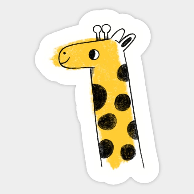 Happy cartoon giraffe Sticker by jill_gori